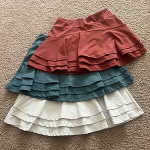 Bundle Athletic Tennis Skirt Skort Pocket Shorts Ruffles Golf Pleated Small Sexy